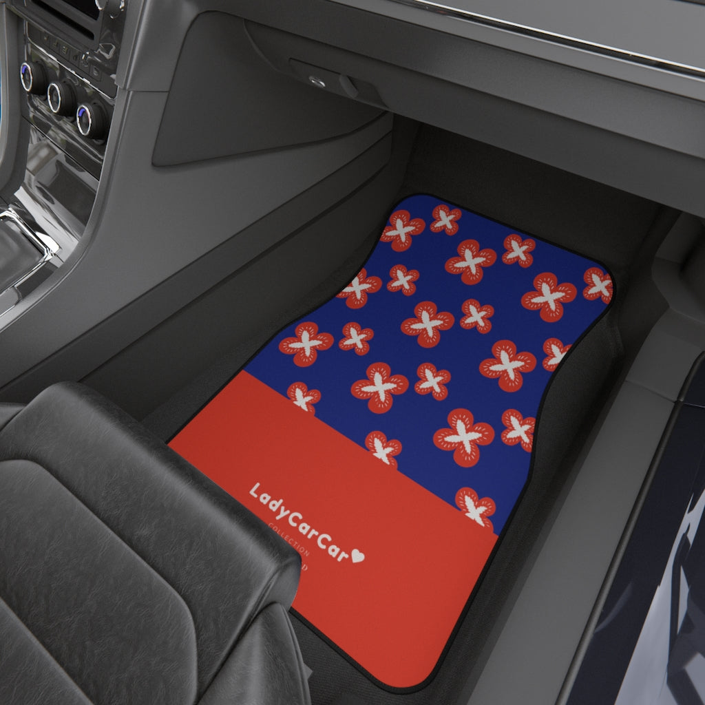 Jolly clovery I | red | front car floor mats