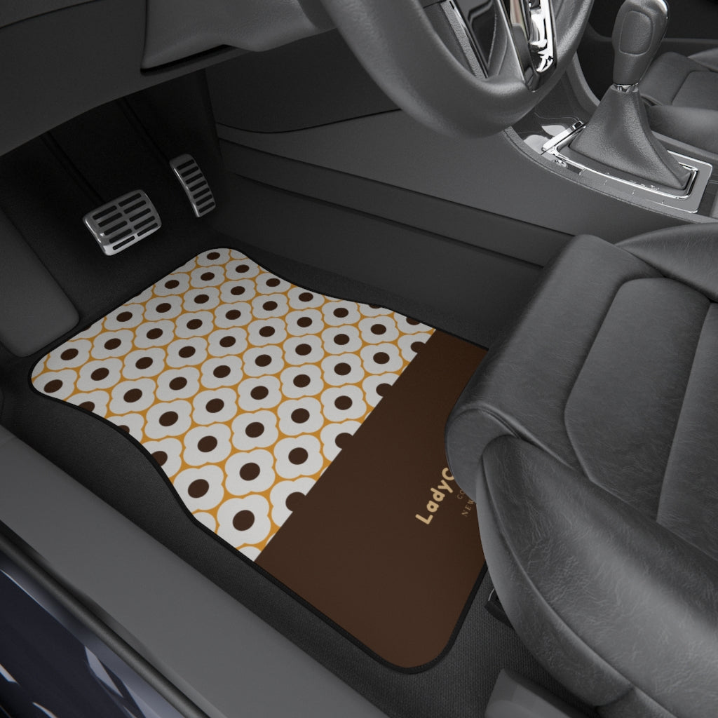 Chic quatrefoil I | pine | front car floor mats