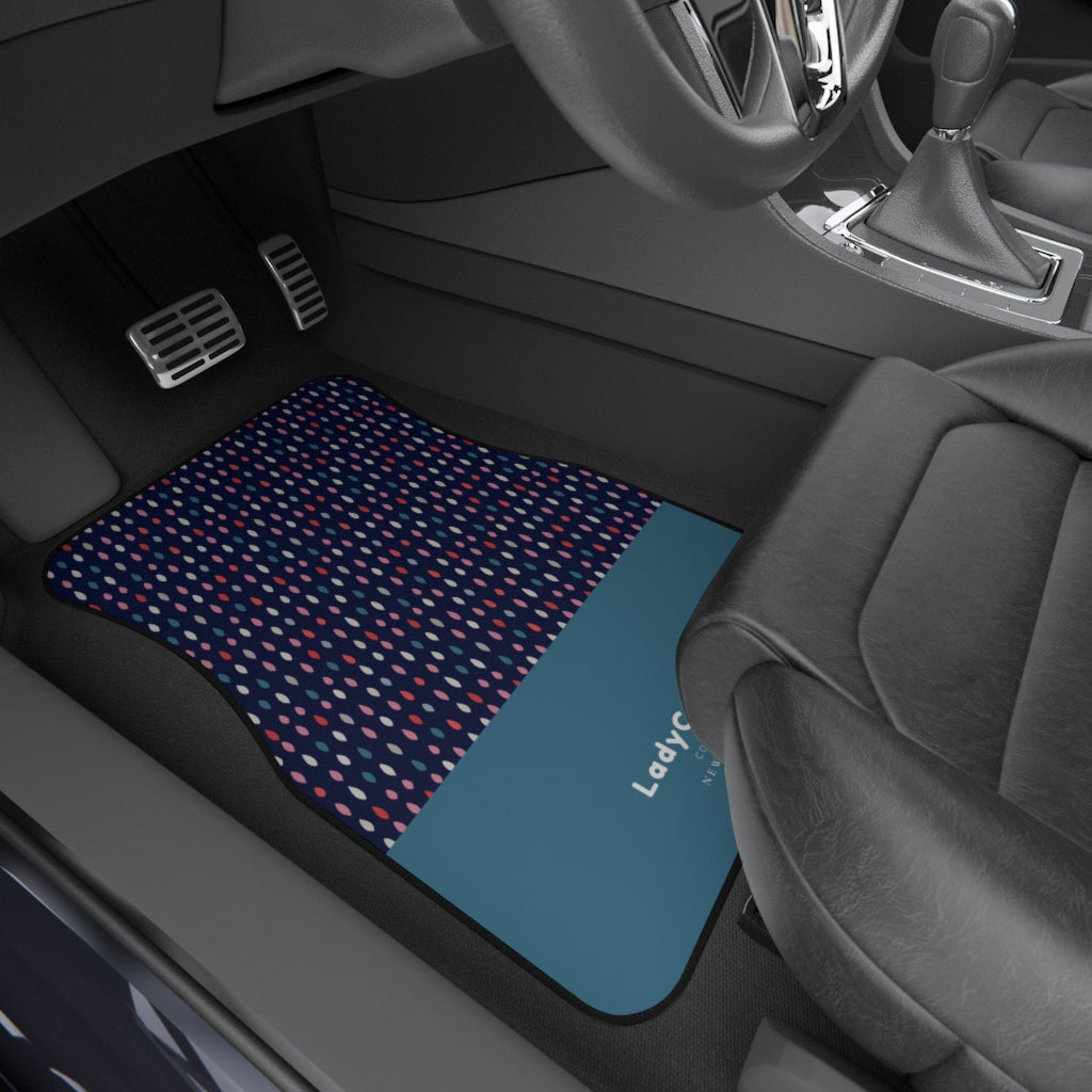 Colourful rain drops I | night | front car floor mats