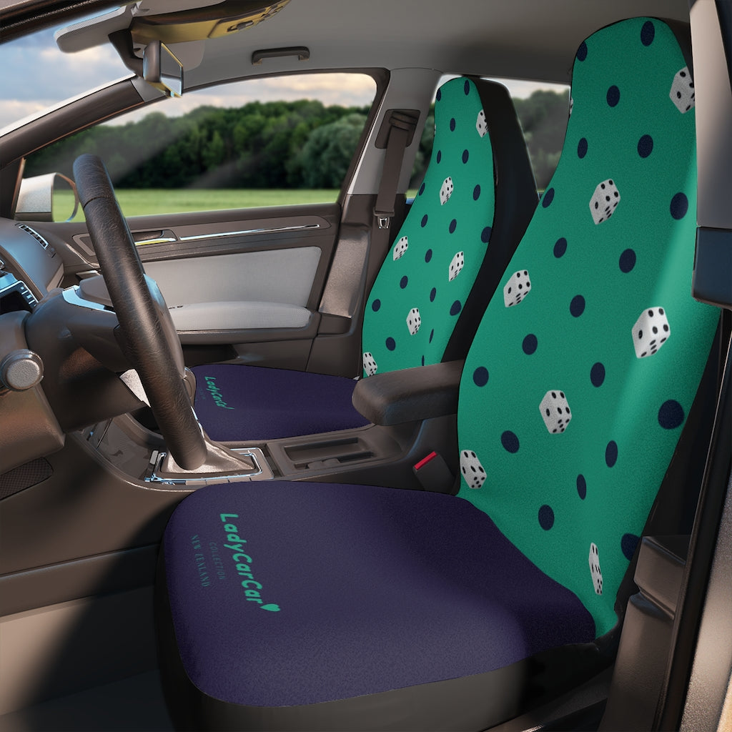 Dice dots I | green | car seat covers