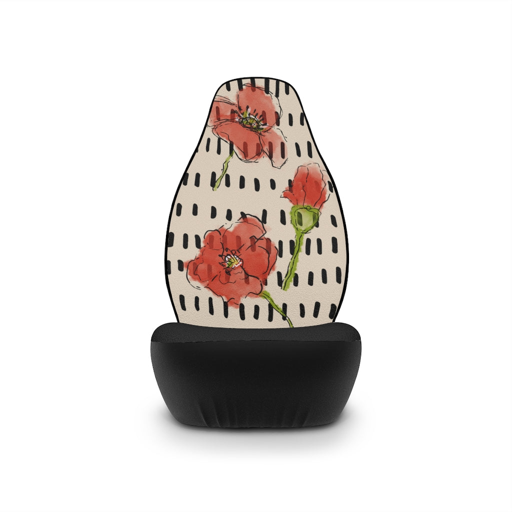 Poppies memories I | beige | car seat covers