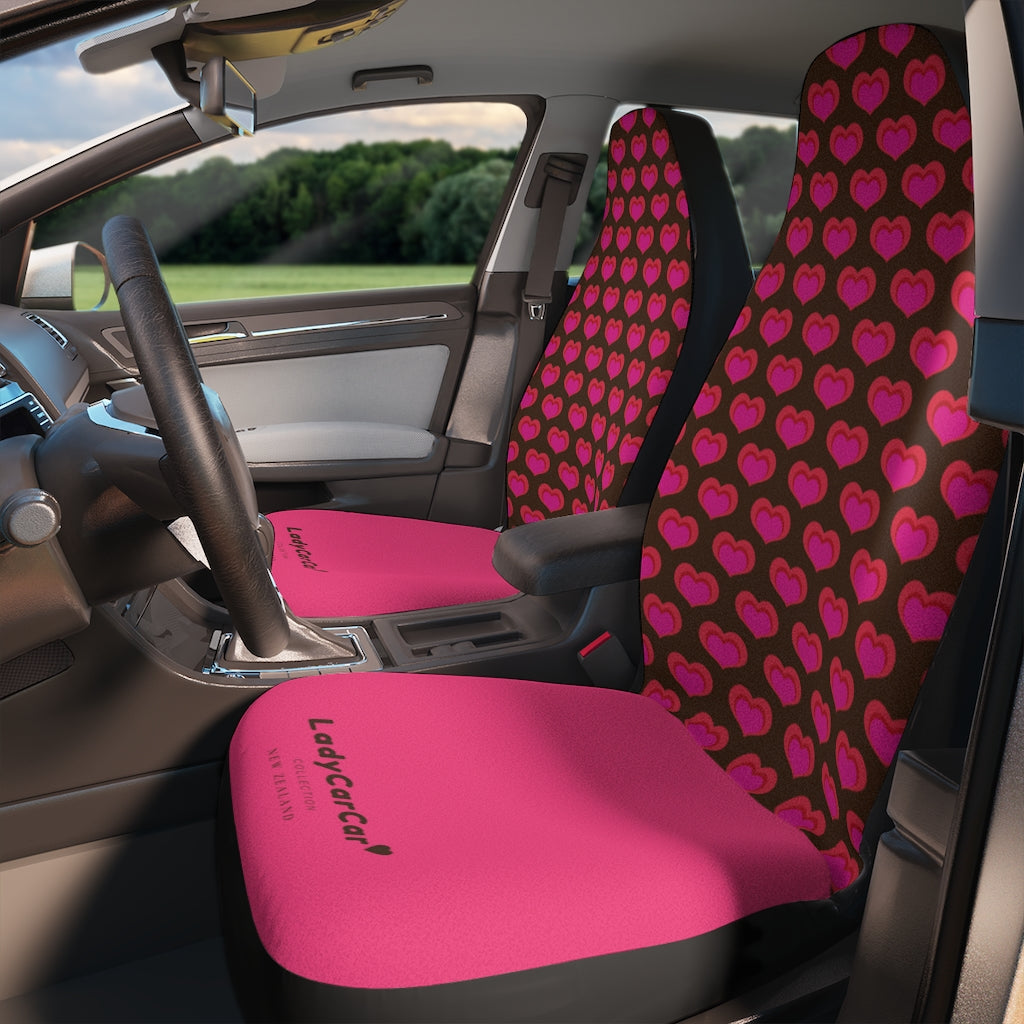 Choco hearts I | cherry | car seat covers