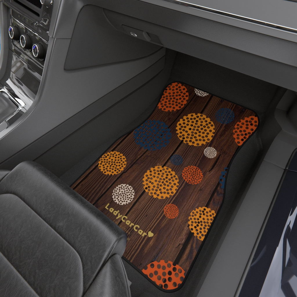 Bali nights | mustard | front car floor mats