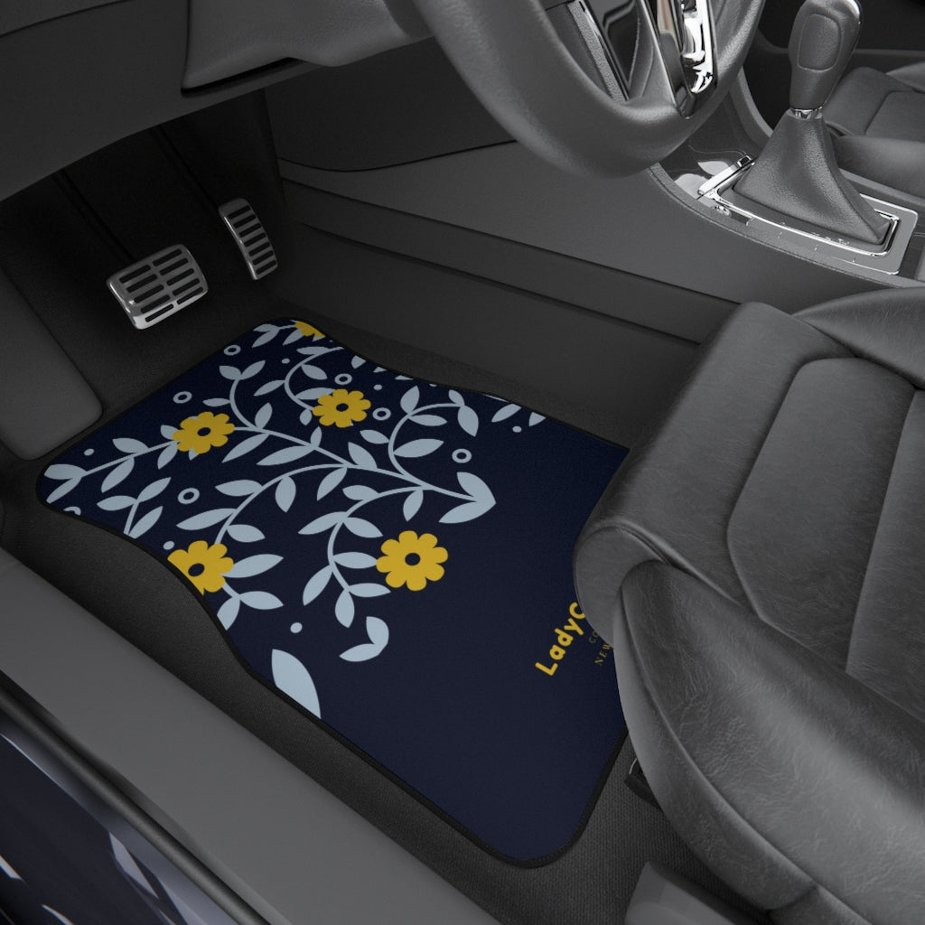 Daisy days | navy | front car floor mats