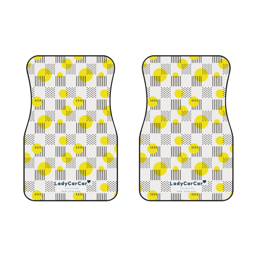 Loft style I | yellow and black | front car floor mats