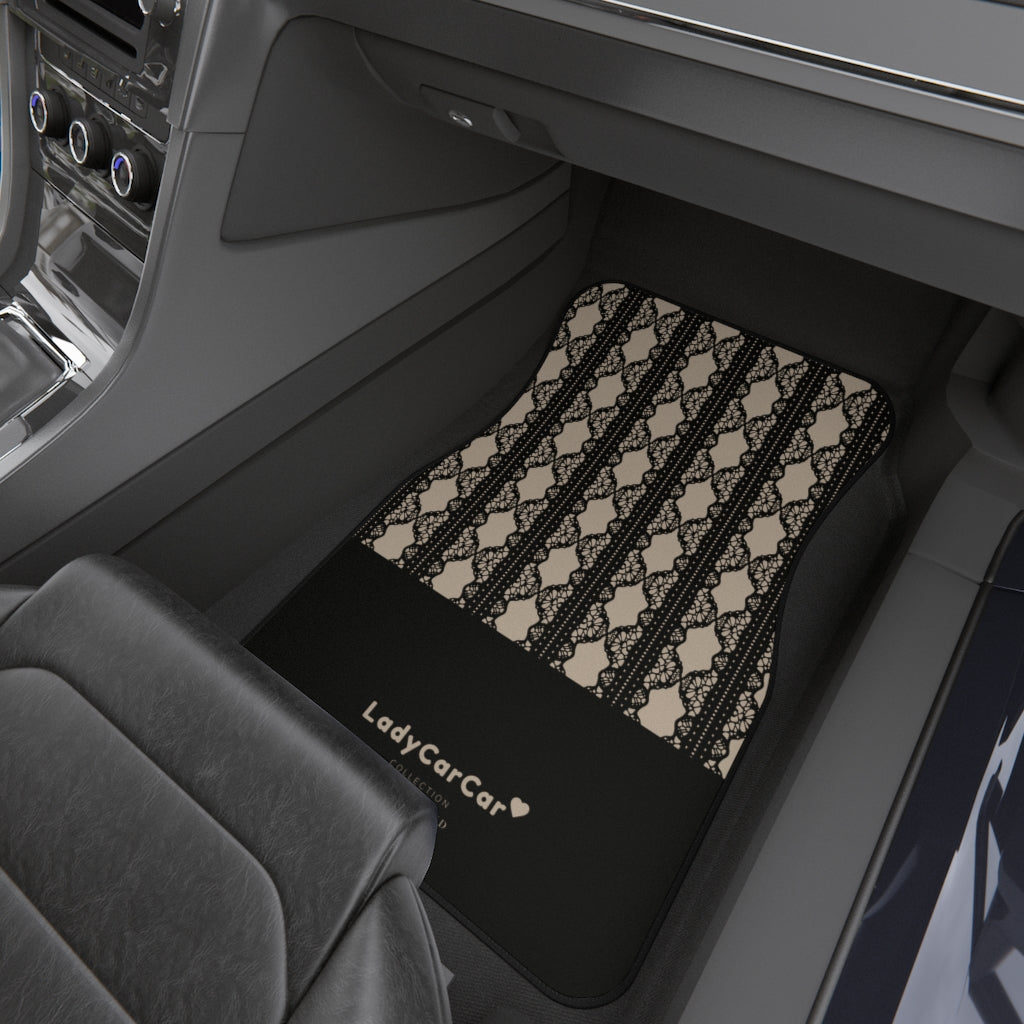 Lace mermaid I | beige | front car floor mats