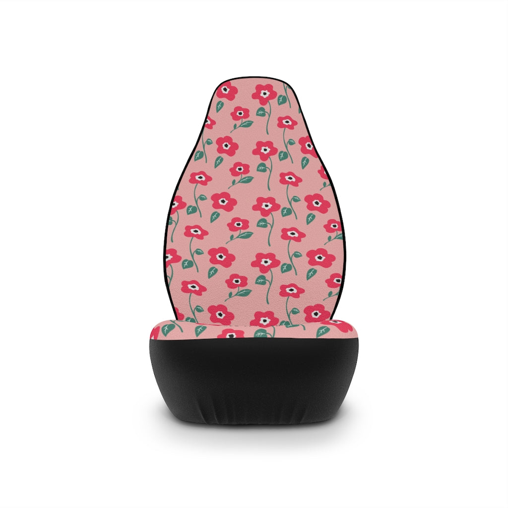 Floral medley | pink and red | car seat covers