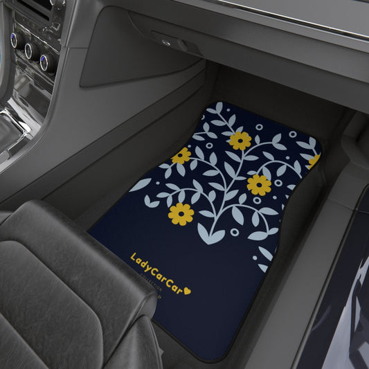Daisy days | navy | front car floor mats