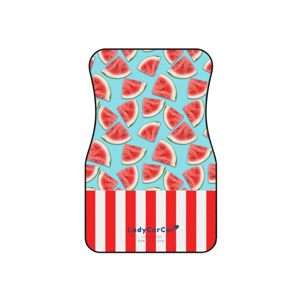 Watermelon splash I | red and blue | front car floor mats