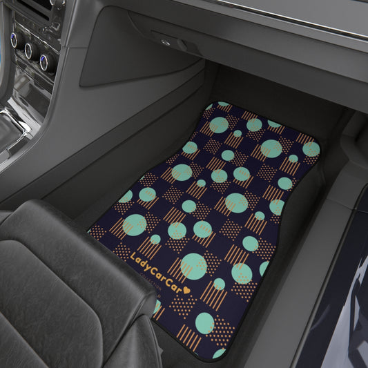 Loft style I | navy and orange | front car floor mats