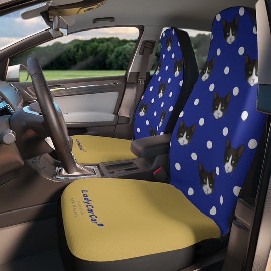 Cat playground I | mustard and blue | car seat covers