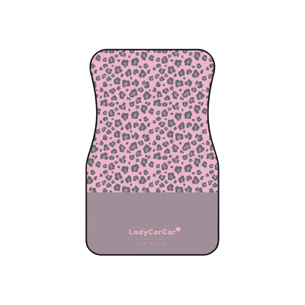 Cheetah & sweet I | pink | front car floor mats