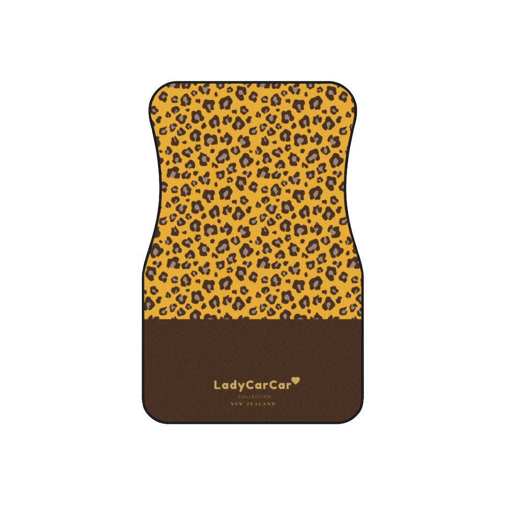 Cheetah & sweet I | mustard | front car floor mats