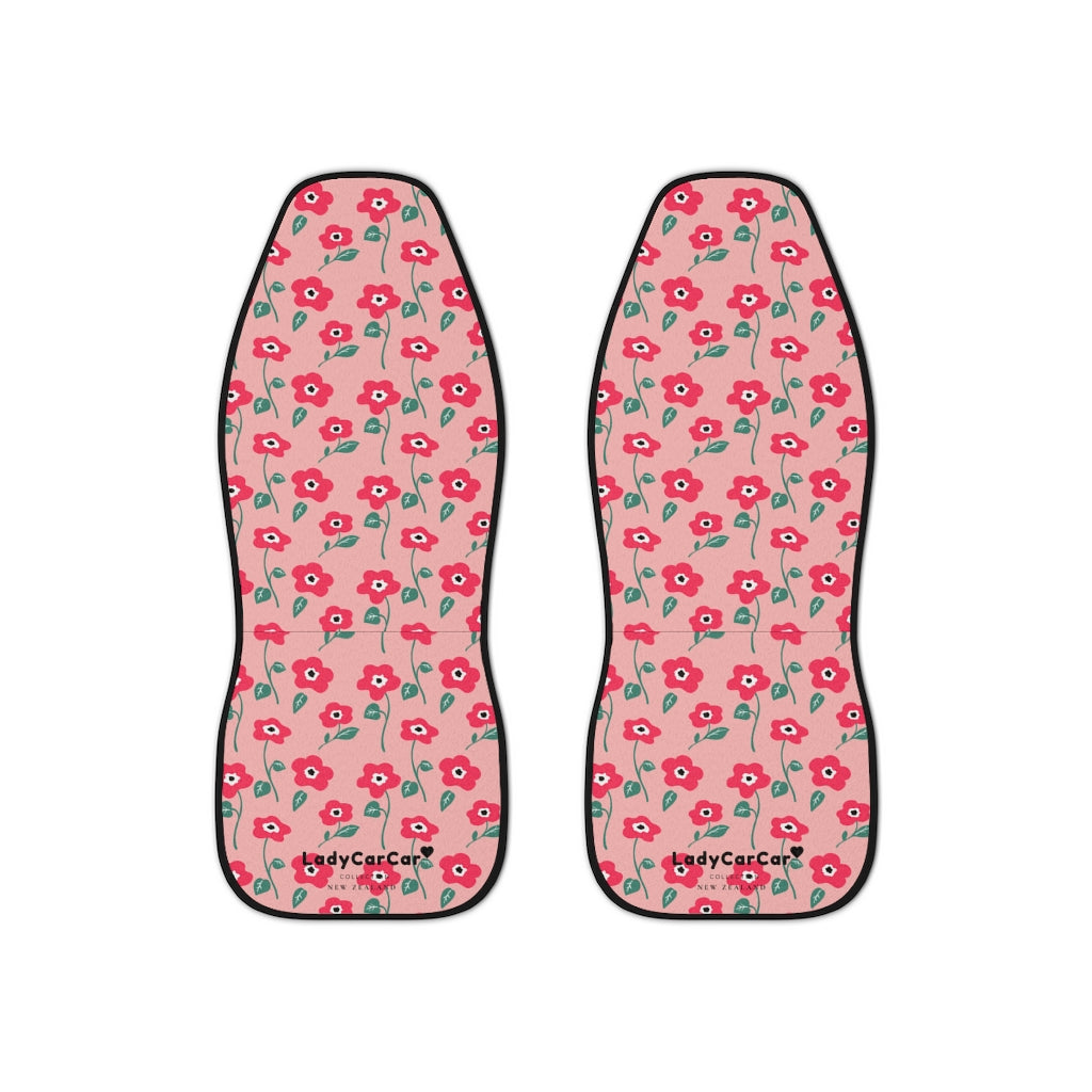 Floral medley | pink and red | car seat covers