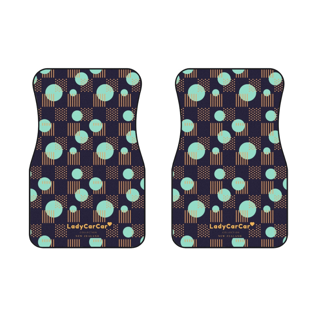 Loft style I | navy and orange | front car floor mats