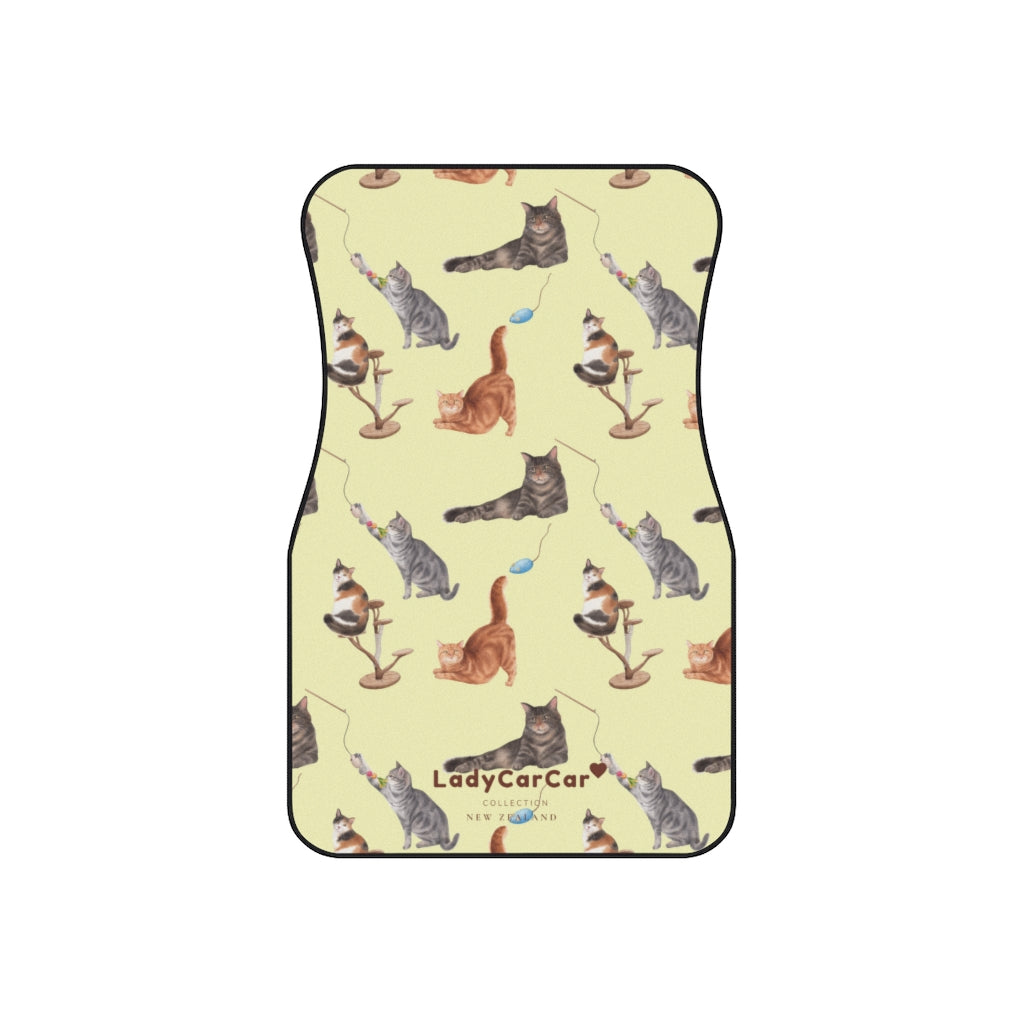 Cat playground II | yellow | front car floor mats