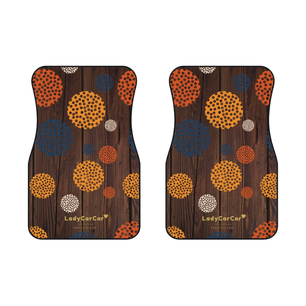 Bali nights | mustard | front car floor mats