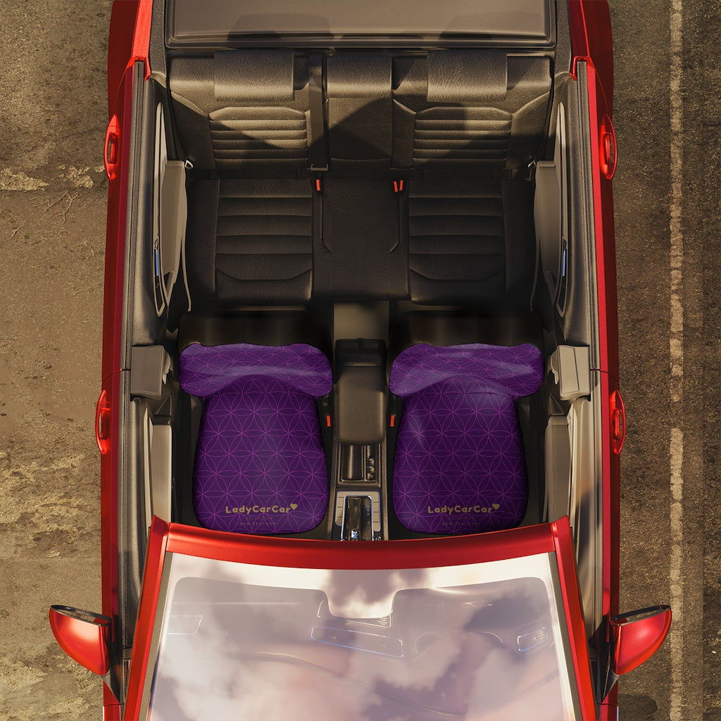 Japanese shippo pattern II | purple | car seat covers