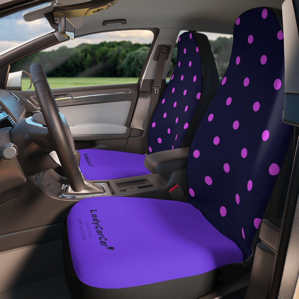 Dancing polka dots I | purple | car seat covers