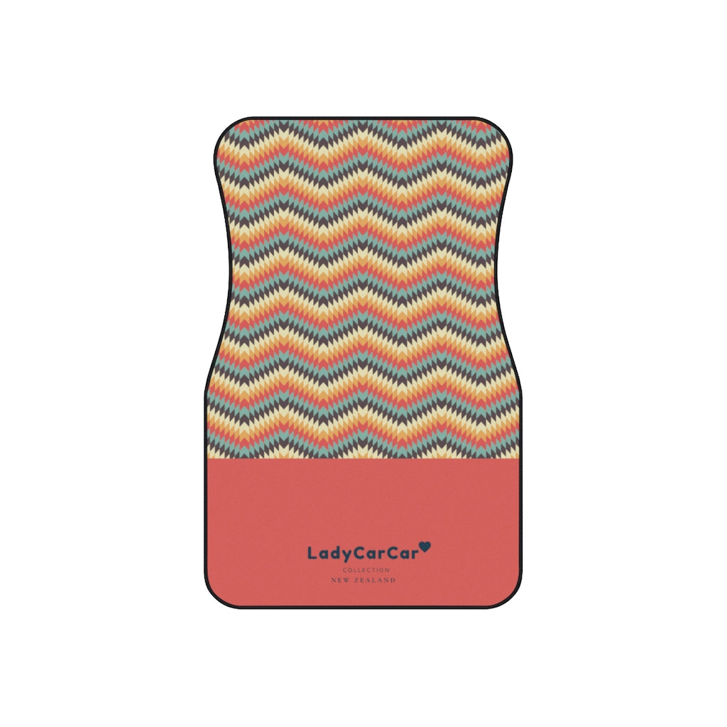 Hippy chilly I | orange | front car floor mats