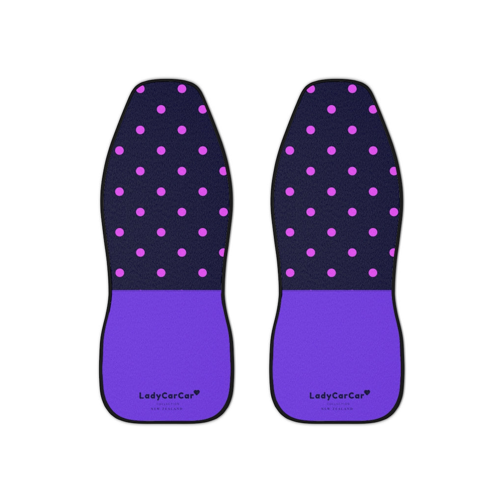 Dancing polka dots I | purple | car seat covers