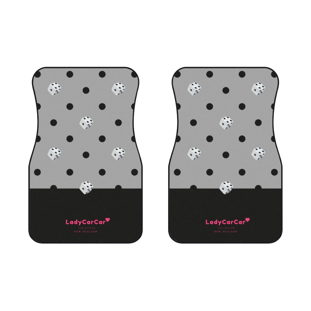 Dice dots I | grey | front car floor mats