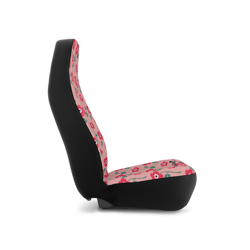 Floral medley | pink and red | car seat covers